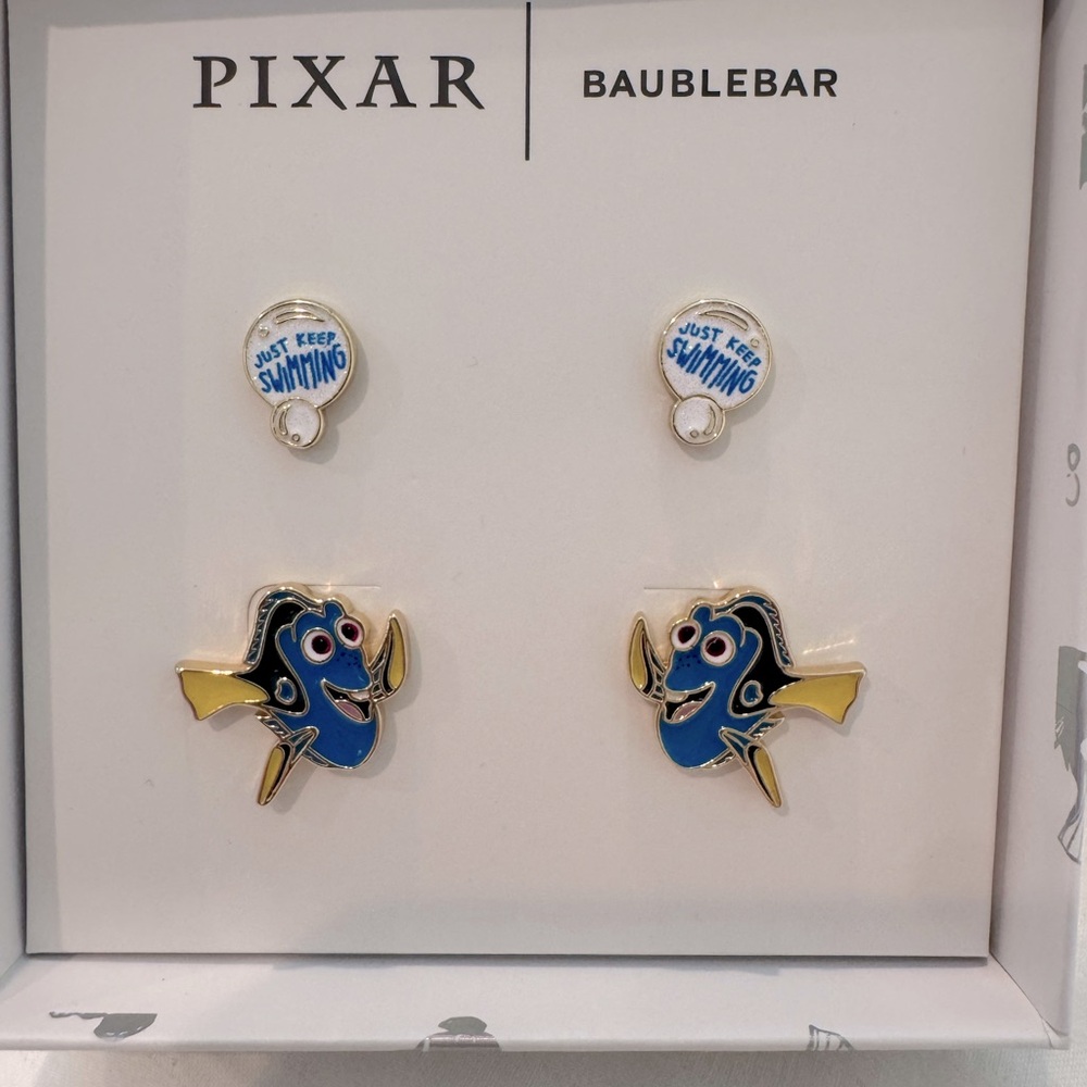 BAULEBAR PIXAR NEMO DORY DISNEY EARRINGS 2 PR IN BOX NIB